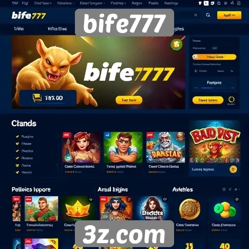 Análise da interface do site bife777
